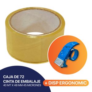 CAJA DE 72 CINTA DE EMBALAJE 40 MT X 48 MM 45 MICRONES