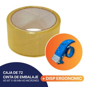 CAJA DE 72 CINTA DE EMBALAJE 40 MT X 48 MM 40 MICRONES