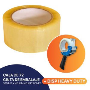 CAJA DE 72 CINTA DE EMBALAJE 100 MT X 48 MM 45 MICRONES