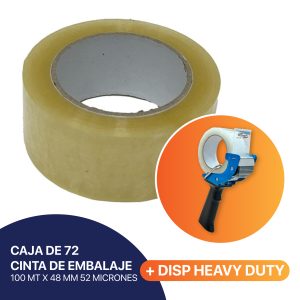 CAJA DE 72 CINTA DE EMBALAJE 100 MT X 48 MM X 52 MICRONES